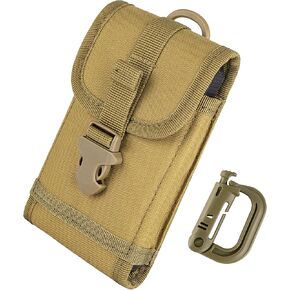 bvya Tactical Molle Phone Pouch Waist Clip-On Phone Holster for iPhone 15 Pro/14 Pro/13 Pro Max/13 Pro/13/12 Pro and Less 6.7" Phone