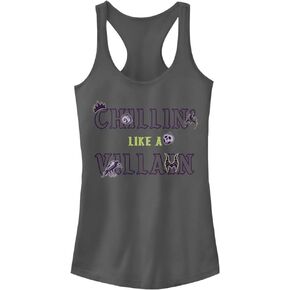 Disney Women's Chillin Villain Patches Junior's Racerback Tank Top