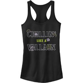 Disney Women's Chillin Villain Patches Junior's Racerback Tank Top