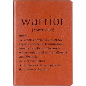 Warrior Gift Warrior Definition Leather Journal Notebook Inspirational Gifts Warrior Writing Notebook Recovery Gift Cancer Survivor Gift (Warrior Definition)