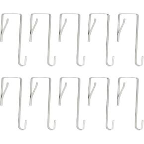 10Pcs Over The Door Hooks, Metal Door Hanger Z Hooks, Single Over The Door Metal Hooks for Hanging Clothes, Towels, Coats and More (5mm)