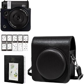 Accessories Kit for Fujifilm Instax Mini 99 Instant Camera, Including Mini 99 Clear Case, Lens Cap, 3-Inch Mini Photo Album, Magnetic Picture Frames, PU Leather Strap, DIY Sticker (No Camera)