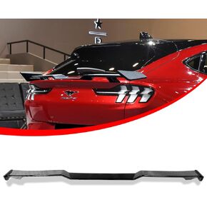 Rear Spoiler Compatible with 2021-2024 Mustang California Route 1/GT/Premium/Select Sport Utility 4-Door, Carbon Fiber Style, ABS Rear Trunk Spoiler