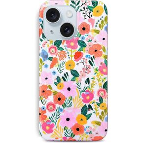 J.west Case Compatible with iPhone 15 Plus Case 6.7,Grey Marble Design Graphics Stone Pattern Ultra Slim Thin Flexible Bumper Soft Rubber TPU Silicone Protective Phone Case Cover for Women Agate Slice