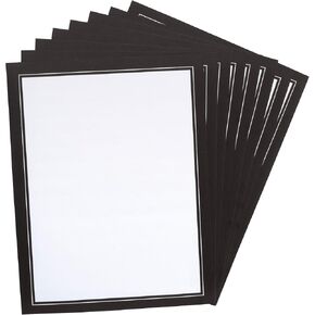 Pacon Self-Adhesive Paper, Black, 8-1/2" x 11", 8 Sheets