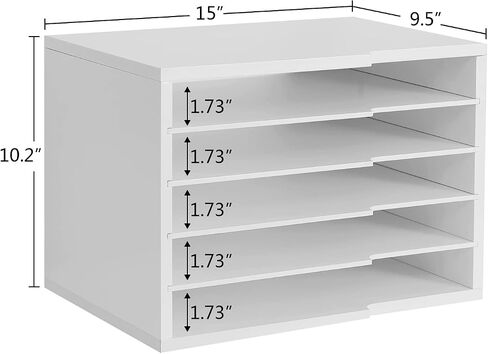 Desktop File Sorter with 4 Adjustable Shelves for Home and Office, Paper Letter Tray Organizer Wall Mount, Black in Saudi Arabia