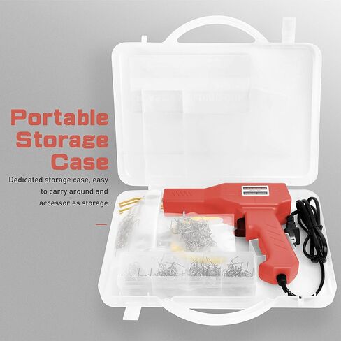 Plastic Welder Kit, 800PCS Hot Staples, Hot Stapler Plastic Welding Repair Kit, 110V Automotive Bumper Repair Gun (Black) in Saudi Arabia
