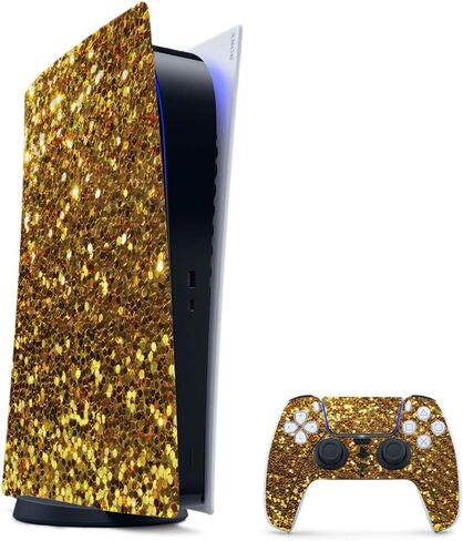 MightySkins Carbon Fiber Gaming Skin for PS5 / Playstation 5 Digital Edition Bundle - Black Diamond Plate | Durable Textured Carbon Fiber Finish | Easy to Apply | Made in The USA in Saudi Arabia