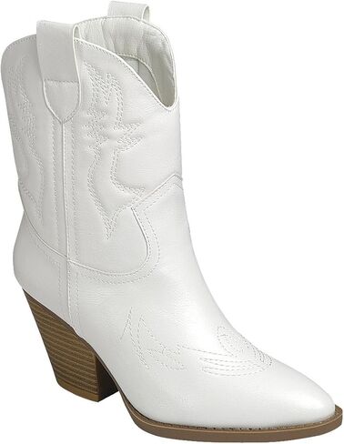Women Cowgirl Cowboy Western Pointed Toe Ankle Bootie in Kuwait