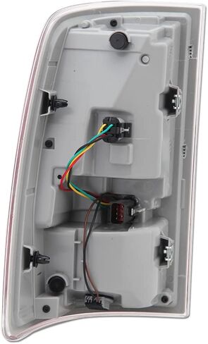 Passenger Side Tail Light Assembly Compatible With 2013-2018 Dodge Ram 1500 2014-2018 Ram 2500 3500 With LED Bulb Clear & Red Lens Chrome 68093078AC in Saudi Arabia