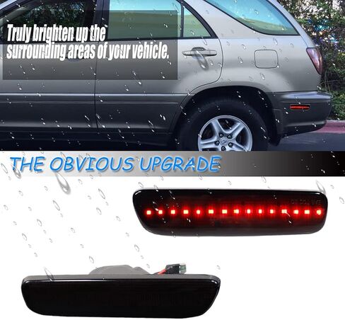 2pcs For 1999-2003 Lexus RX300 Smoked Lens Rear Amber LED Side Marker Lights Lamps in Saudi Arabia