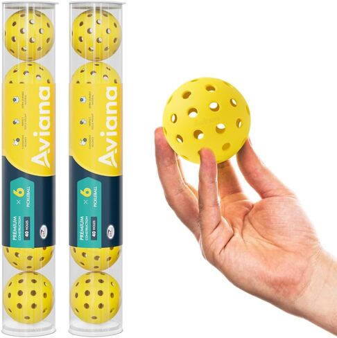 Outdoor Pickleball Balls - USAPA Approved for Tournament Play 6, 12 & 48 Packs | Durable 40-Hole Design | Ideal for All Skill Levels | Pickleball Accessories | Pickleball Balls Outdoor in Saudi Arabia