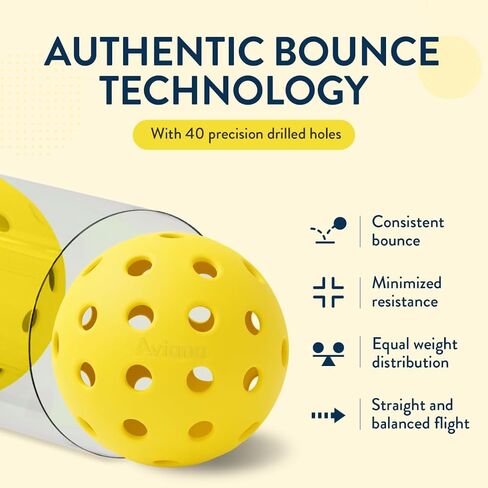 Outdoor Pickleball Balls - USAPA Approved for Tournament Play 6, 12 & 48 Packs | Durable 40-Hole Design | Ideal for All Skill Levels | Pickleball Accessories | Pickleball Balls Outdoor in Saudi Arabia