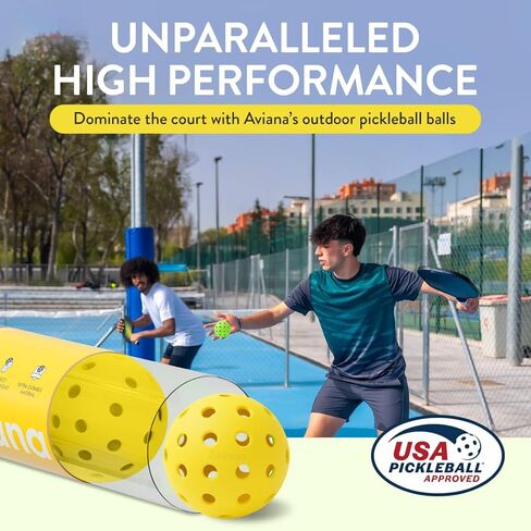 Outdoor Pickleball Balls - USAPA Approved for Tournament Play 6, 12 & 48 Packs | Durable 40-Hole Design | Ideal for All Skill Levels | Pickleball Accessories | Pickleball Balls Outdoor in Saudi Arabia