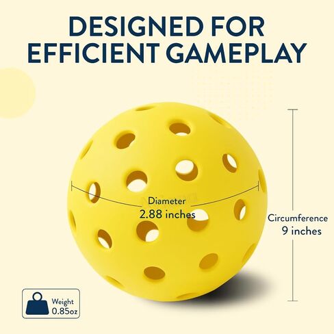 Outdoor Pickleball Balls - USAPA Approved for Tournament Play 6, 12 & 48 Packs | Durable 40-Hole Design | Ideal for All Skill Levels | Pickleball Accessories | Pickleball Balls Outdoor in Saudi Arabia