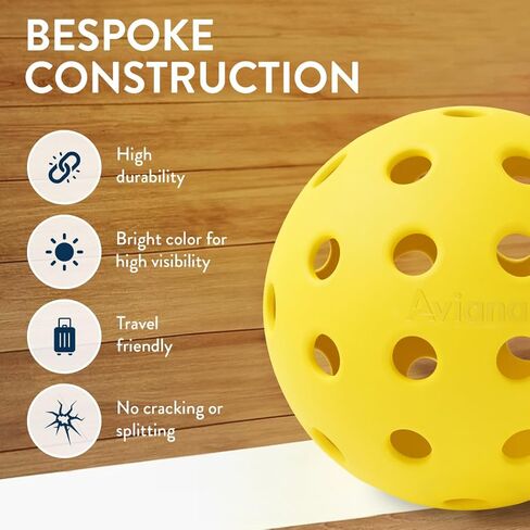 Outdoor Pickleball Balls - USAPA Approved for Tournament Play 6, 12 & 48 Packs | Durable 40-Hole Design | Ideal for All Skill Levels | Pickleball Accessories | Pickleball Balls Outdoor in Saudi Arabia