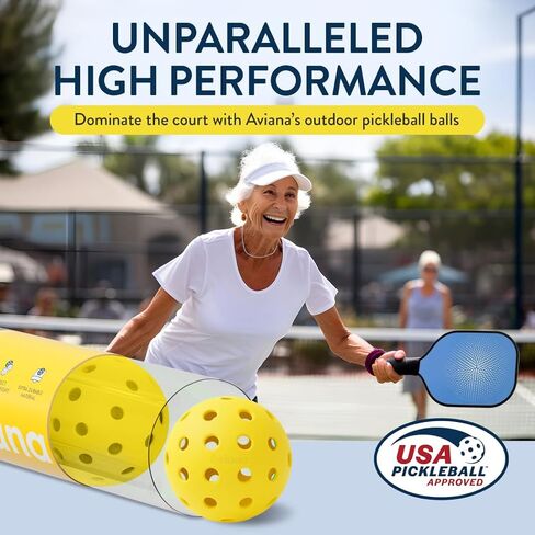 Outdoor Pickleball Balls - USAPA Approved for Tournament Play 6, 12 & 48 Packs | Durable 40-Hole Design | Ideal for All Skill Levels | Pickleball Accessories | Pickleball Balls Outdoor in Saudi Arabia