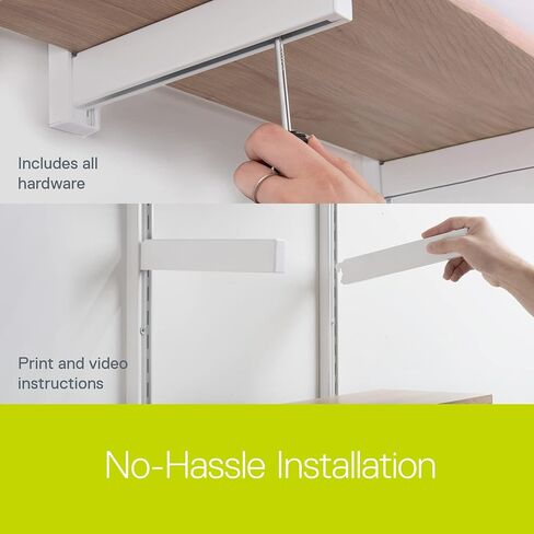 4-Tier Floating Shelves Set, Light Oak - 0.5" x 24" - Premium Wall Shelves for Bedroom, Bathroom, Office, or Kitchen - Clean, Minimalistic Design, Durable Shelf with Bracket for Easy Installation in Saudi Arabia