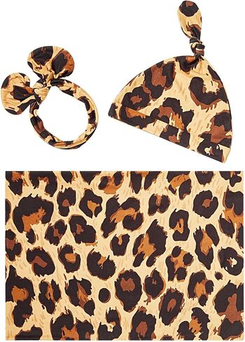 insular Swaddle Blankets Beanie Hat Headband Sets, Newborn Baby Girl Swaddle Sack, Receiving Blankets Infant Baby Gifts, Photo Props Photography, Floral&Bee in Saudi Arabia