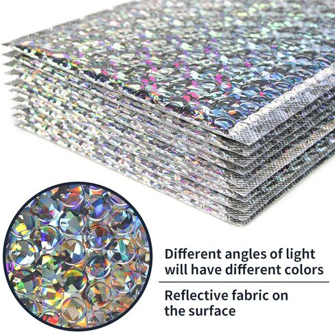 30 PCS 7 x 11 Inch Holographic Mailer,Mailing Envelopes Bubble Padded,Poly Bubble Mailers Padded Envelope Waterproof,Self Sealing Cushion Envelopes for Mailing Packing Shipping (Silver) in Saudi Arabia