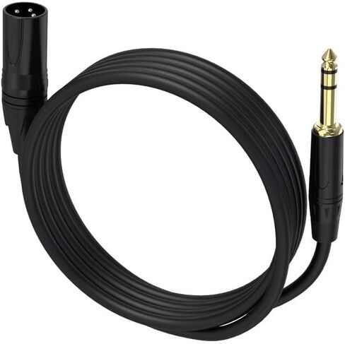 XLR to 1/4 Microphone Cable 15 FT 6.35mm TRS to XLR Male,1/4 to XLR Quarter Inch TRS to XLR Balanced Interconnect Mic Cord Patch Cable for Recording Speaker Amplifier Mixer in Saudi Arabia