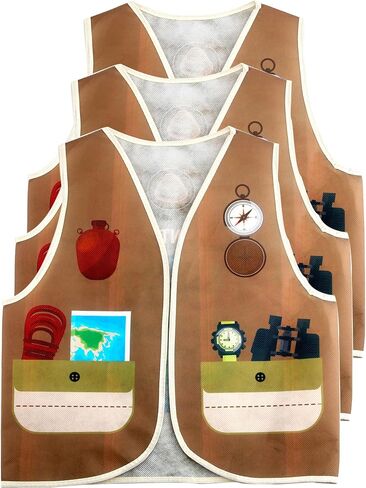3 Pcs Kids Community Helper Dress Up Vest Police Costumes Vest for Boys Girls Career Day Halloween Cosplay in Saudi Arabia