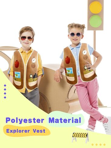 3 Pcs Kids Community Helper Dress Up Vest Police Costumes Vest for Boys Girls Career Day Halloween Cosplay in Saudi Arabia