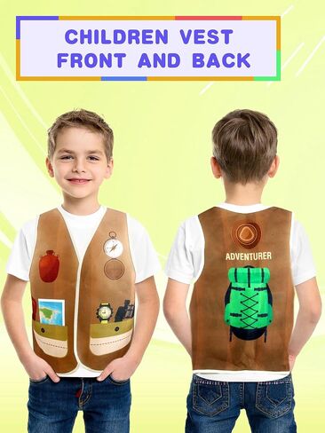 3 Pcs Kids Community Helper Dress Up Vest Police Costumes Vest for Boys Girls Career Day Halloween Cosplay in Saudi Arabia