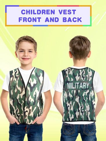 3 Pcs Kids Community Helper Dress Up Vest Police Costumes Vest for Boys Girls Career Day Halloween Cosplay in Saudi Arabia