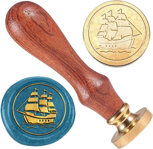 Paper Plane Wax Seal Stamp Embossed Stamp Sealing Vintage Elegant Removable 1" Brass Seal Wood Handle for Wedding Party Invitations Envelopes Gift Packing Cards Envelopes Decoration in Saudi Arabia