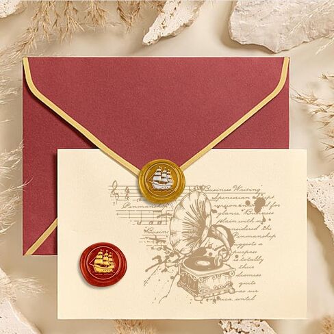 Paper Plane Wax Seal Stamp Embossed Stamp Sealing Vintage Elegant Removable 1" Brass Seal Wood Handle for Wedding Party Invitations Envelopes Gift Packing Cards Envelopes Decoration in Saudi Arabia