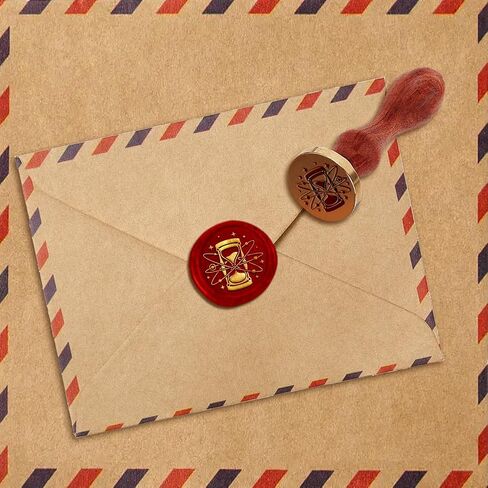 Paper Plane Wax Seal Stamp Embossed Stamp Sealing Vintage Elegant Removable 1" Brass Seal Wood Handle for Wedding Party Invitations Envelopes Gift Packing Cards Envelopes Decoration in Saudi Arabia