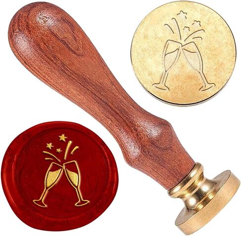 Paper Plane Wax Seal Stamp Embossed Stamp Sealing Vintage Elegant Removable 1" Brass Seal Wood Handle for Wedding Party Invitations Envelopes Gift Packing Cards Envelopes Decoration in Saudi Arabia