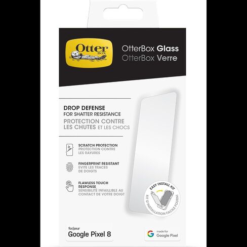 OtterBox Google Pixel 8 Glass Screen Protector, scratch protection, flawless clarity, fingerprint resistant (ships in polybag, ideal for business customers) in Saudi Arabia