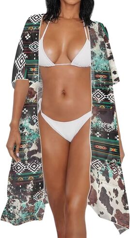 Women's Beach Cover up Swimsuit Kimono, Loose Casual Swimsuit for Bikini Resort Wear in Saudi Arabia