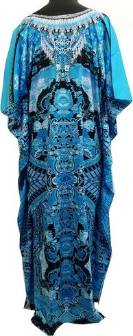 Women's Caftan Dress - Beachwear Coverup Kaftan Casual Long Maxi Lougewear One Size Dresses for Girls & Women in Saudi Arabia