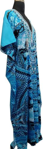 Women's Caftan Dress - Beachwear Coverup Kaftan Casual Long Maxi Lougewear One Size Dresses for Girls & Women in Saudi Arabia