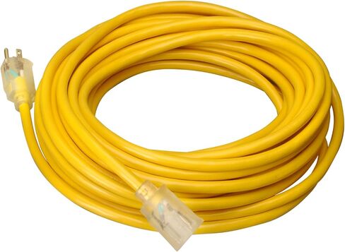 Woods 26888802 2688SW0002 50ft SJTW 10/3 Outdoor Ext Cord W/Lighted End, 50 Feet, Yellow, Foot in Kuwait