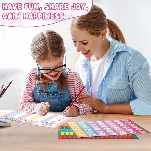 Magnetic Reward Chart for Kids at Home, Behavior Chart Pad with 26 Chore Charts, 1680 Star Stickers, 84 Motivational Stickers to Develop Responsibility & Good Habits (Unicorn) in Saudi Arabia