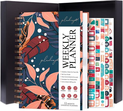 PLANBERRY Weekly Planner Premium – Undated Life Organizer & Budget Planner – Time Management, Goal Setting, To-Do List, Work-Life Balance & Habit Tracker – 6.9″ x 8.5″ (Ocean Depths) in Saudi Arabia