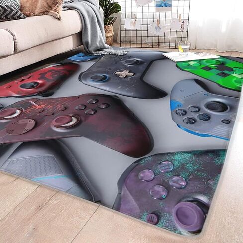 Gaming Room Decor Rug for Video Gamer Area Game Bedroom Living Rugs Washable small-31.5x19.7inch in Saudi Arabia