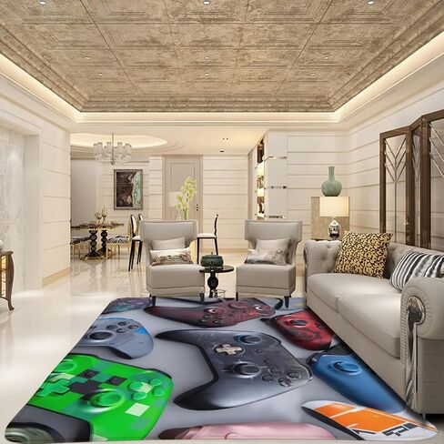 Gaming Room Decor Rug for Video Gamer Area Game Bedroom Living Rugs Washable small-31.5x19.7inch in Saudi Arabia