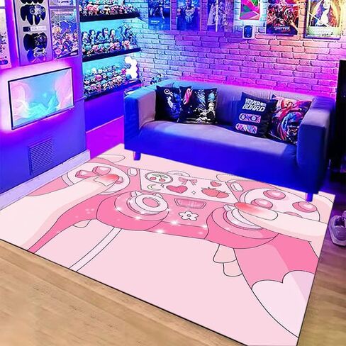 Gaming Room Decor Rug for Video Gamer Area Game Bedroom Living Rugs Washable small-31.5x19.7inch in Saudi Arabia