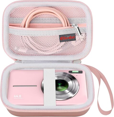 Elonbo Digital Camera Carrying Case for CAMKORY/for toberto/for AiTechny/for VAHOIALD/for IWEUKJLO FHD 1080P Camera, Boys Girls Kids Compact Small Camera Storage Protective Bag, Dark Black in Saudi Arabia