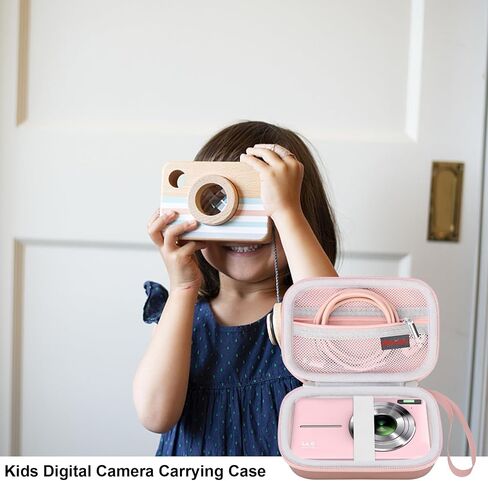Elonbo Digital Camera Carrying Case for CAMKORY/for toberto/for AiTechny/for VAHOIALD/for IWEUKJLO FHD 1080P Camera, Boys Girls Kids Compact Small Camera Storage Protective Bag, Dark Black in Saudi Arabia