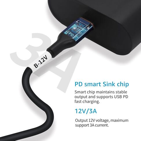 DSD TECH MagicConn USB Type C PD إلى DC كابل الطاقة - 12 فولت in Kuwait