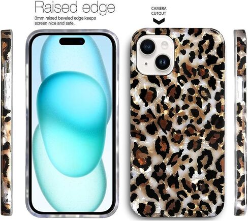 J.west Case Compatible with iPhone 15 Plus Case 6.7,Grey Marble Design Graphics Stone Pattern Ultra Slim Thin Flexible Bumper Soft Rubber TPU Silicone Protective Phone Case Cover for Women Agate Slice in Kuwait