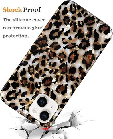 J.west Case Compatible with iPhone 15 Plus Case 6.7,Grey Marble Design Graphics Stone Pattern Ultra Slim Thin Flexible Bumper Soft Rubber TPU Silicone Protective Phone Case Cover for Women Agate Slice in Kuwait