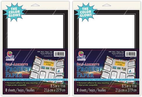 Pacon Self-Adhesive Paper, Black, 8-1/2" x 11", 8 Sheets in Saudi Arabia