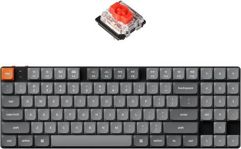 Keychron K13 Max Low-Profile Wireless RGB Mechanical Keyboard, Bluetooth/2.4 GHz/Wired QMK/VIA Programmable, TKL Keyboard with Number Pad Compatible with Mac Windows Linux in Saudi Arabia